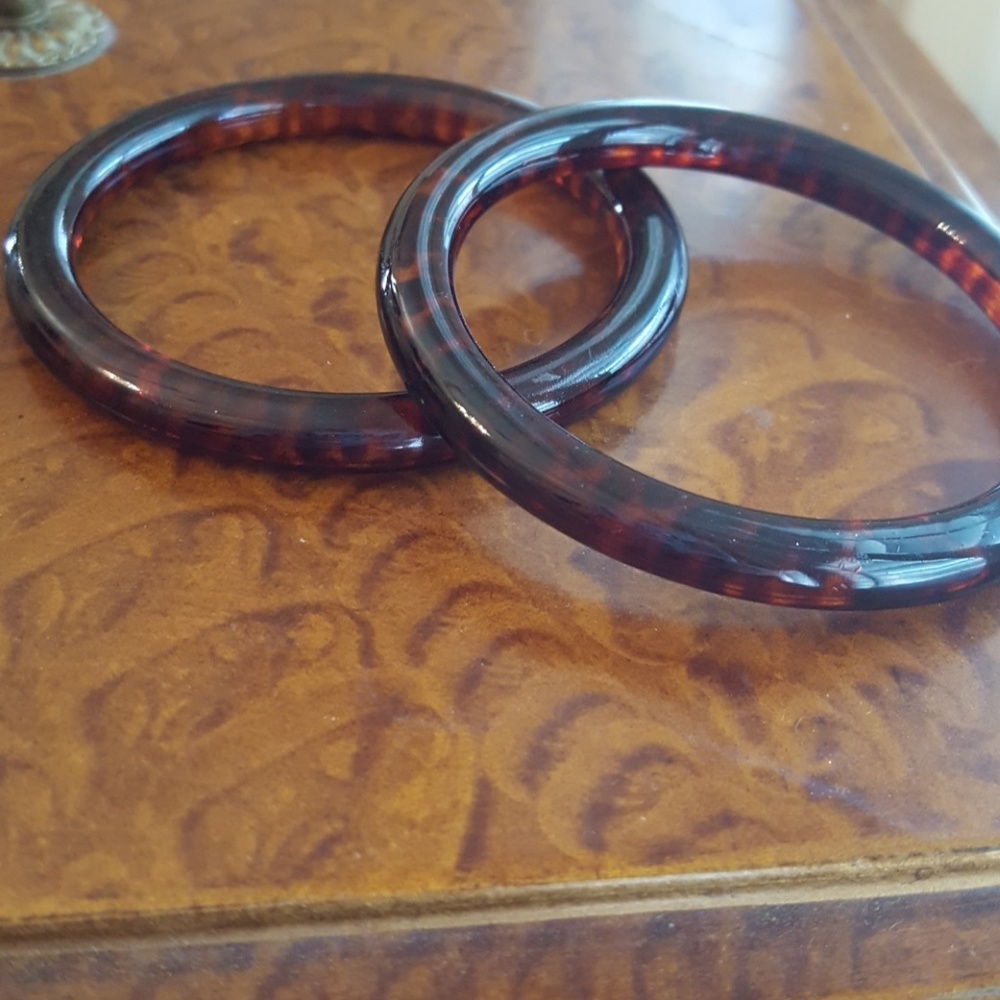Two Tortoise Shell Bangles - image 2
